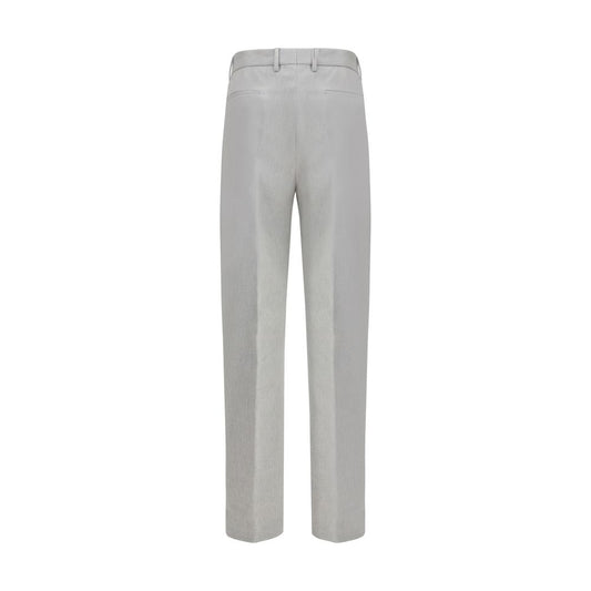 Gray Wool Casual Pants