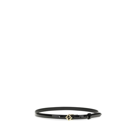 Black Calf Leather Bos Taurus Thin Belt