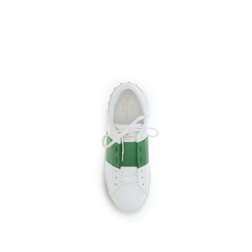 White Calf Leather Bos Taurus Low Top Sneakers