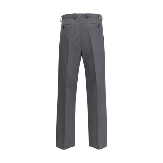 Gray Fleece Wool Dress Pants