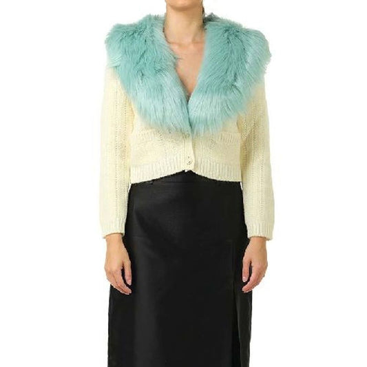 White Wool Cardigan