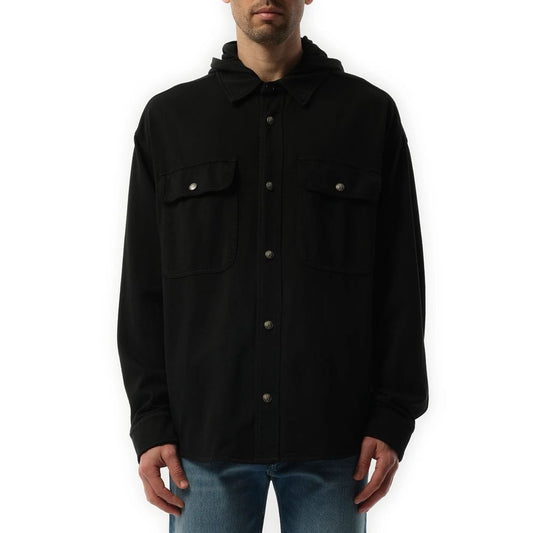 Black Cotton Shell Jacket