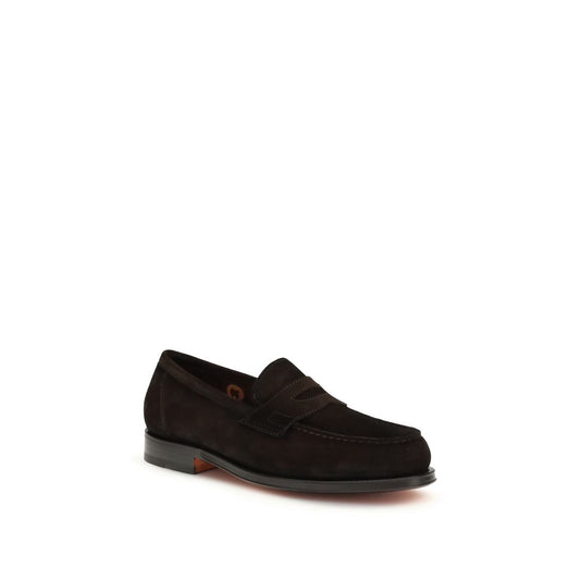 Brown Calf Leather Bos Taurus Slip-On Loafers