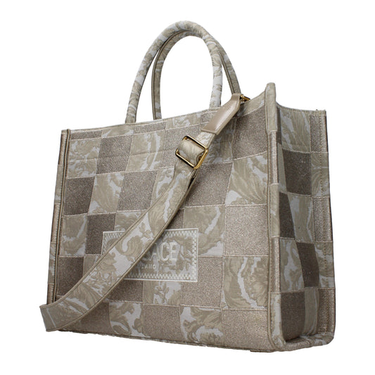 Beige Fabric Handbag