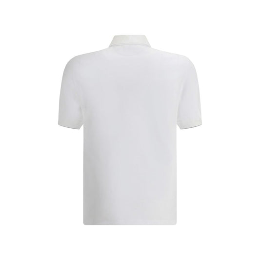 White Cotton Polo Shirt