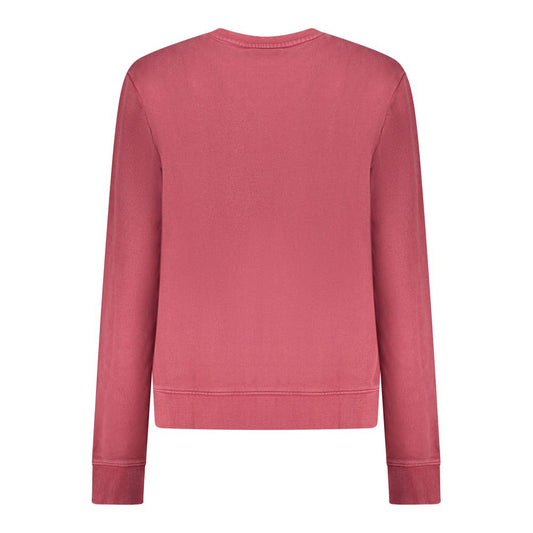 Red Cotton Women Sweatshirt