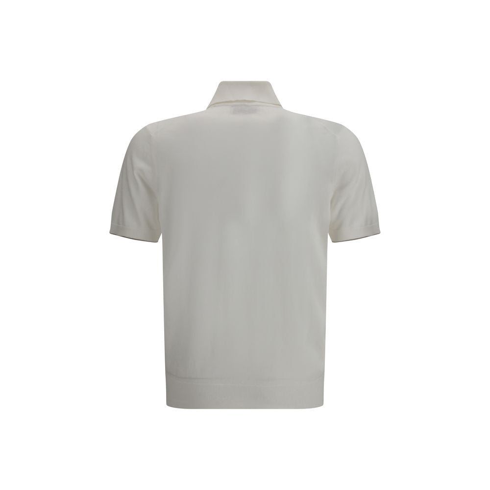 White Cotton Polo Shirt