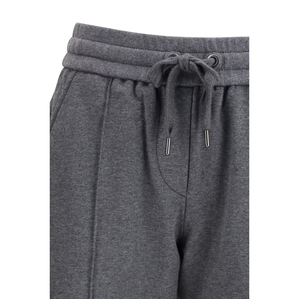 Gray Cotton Athletic Pants
