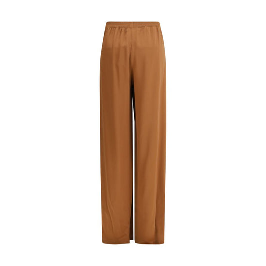 Beige Viscose Casual Pants