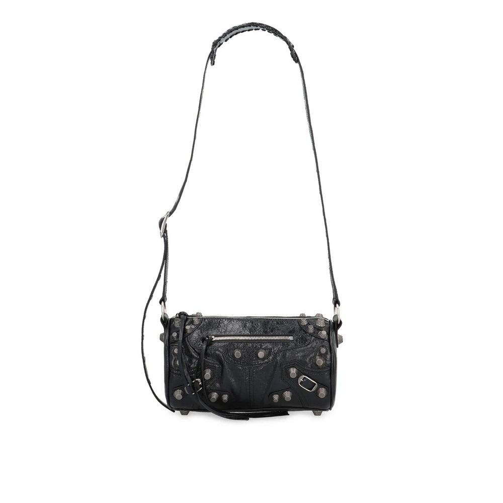 Black Lamb Leather Shoulder Bag