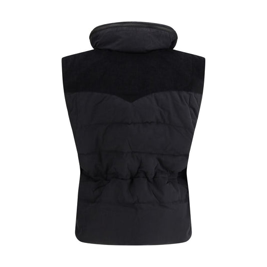 Black Polyamide Sleeveless Jacket