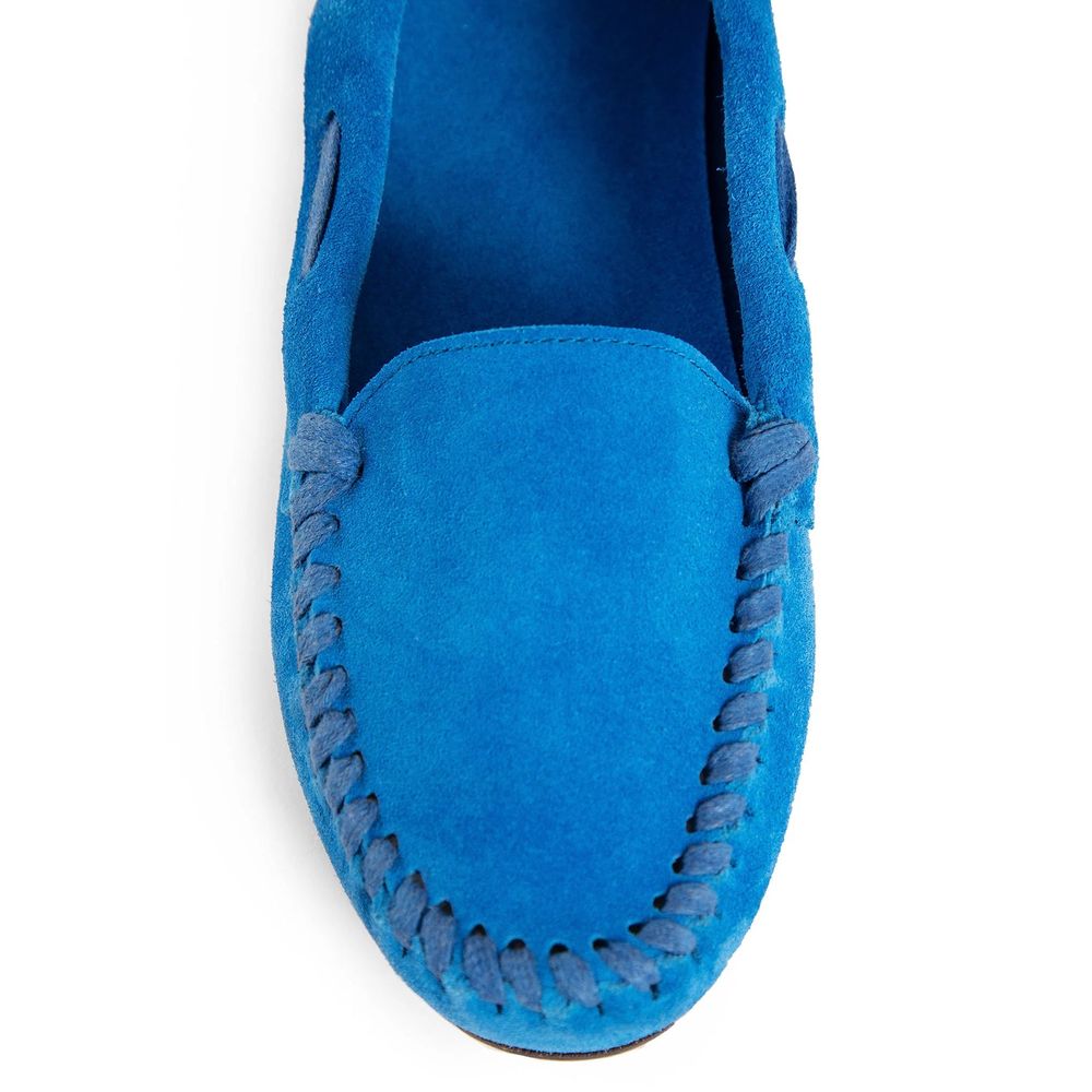 Blue Calfskin Moccassin