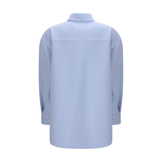 Blue Fleece Wool Shirt
