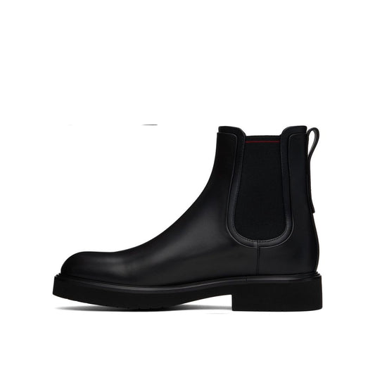 Black Calfskin Chelsea Boots