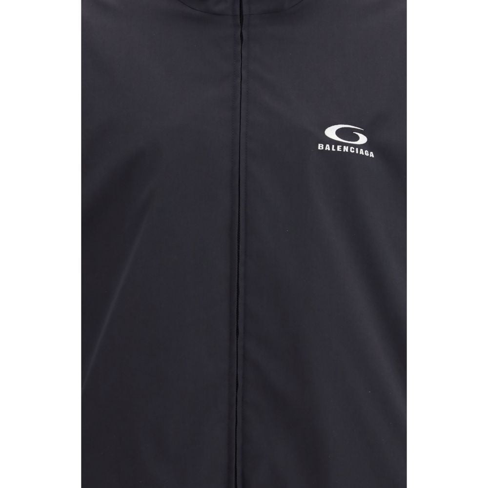 Black Polyester Shell Jacket