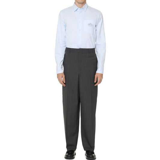 Blue Cotton Dress Shirt