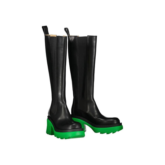 Black Leather Over The Knee