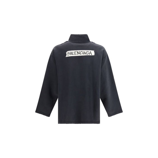 Black Cotton Sweatshirt