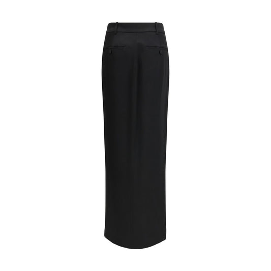 Black Acetate Long Skirt