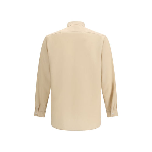 Beige Tencel Dress Shirt