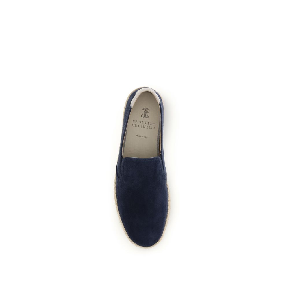 Blue Calf Leather Bos Taurus Espadrilles