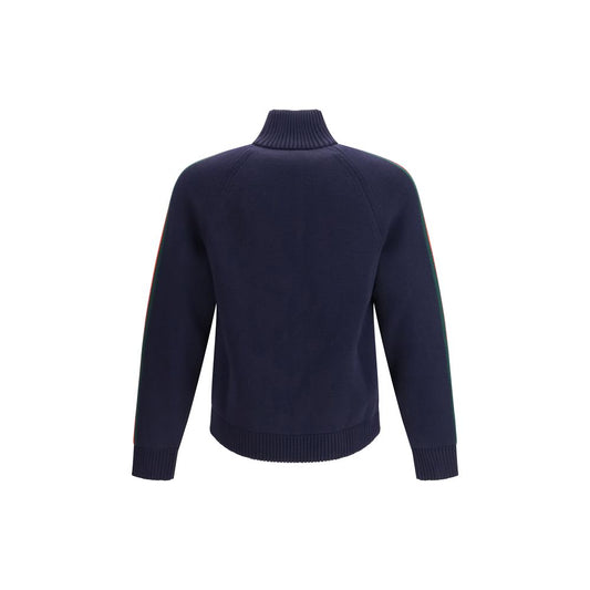 Blue Wool Full-Length Jacket