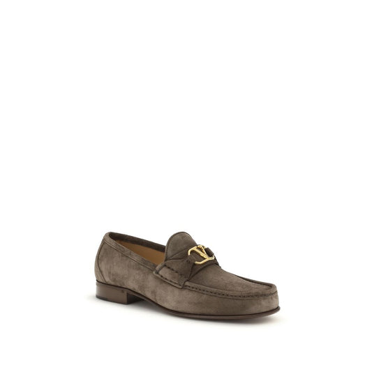 Brown Calf Leather Bos Taurus Slip-On Loafers