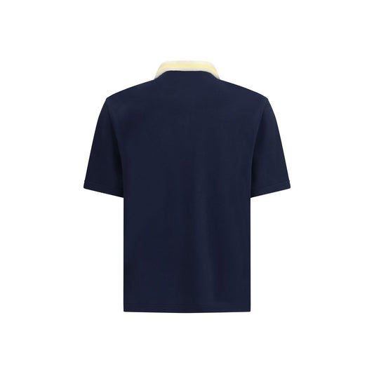 Blue Cotton Polo Shirt
