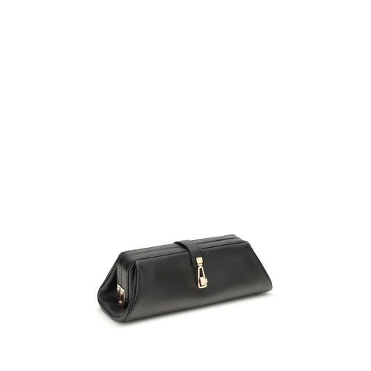 Black Calf Leather Bos Taurus Clutch Bag