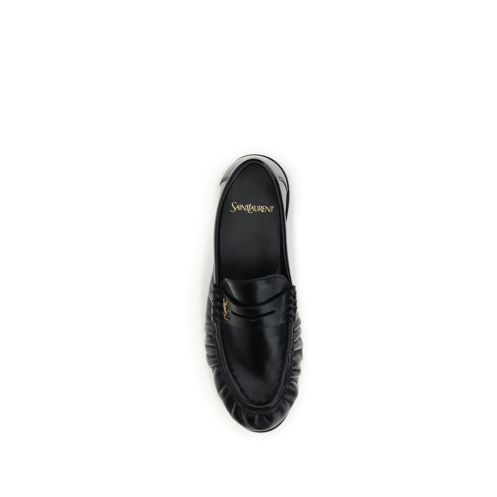 Black Lamb Ovis Aries Slip-On Loafers