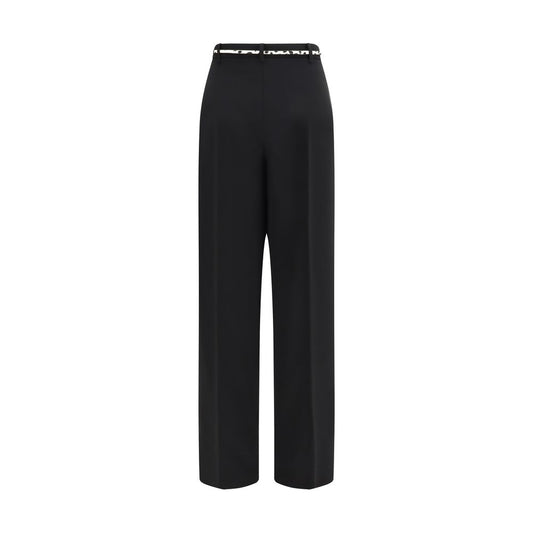 Black Triacetate Casual Pants
