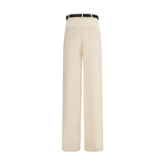 Beige Triacetate Dress Pants