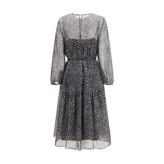 Black Silk Casual Dress