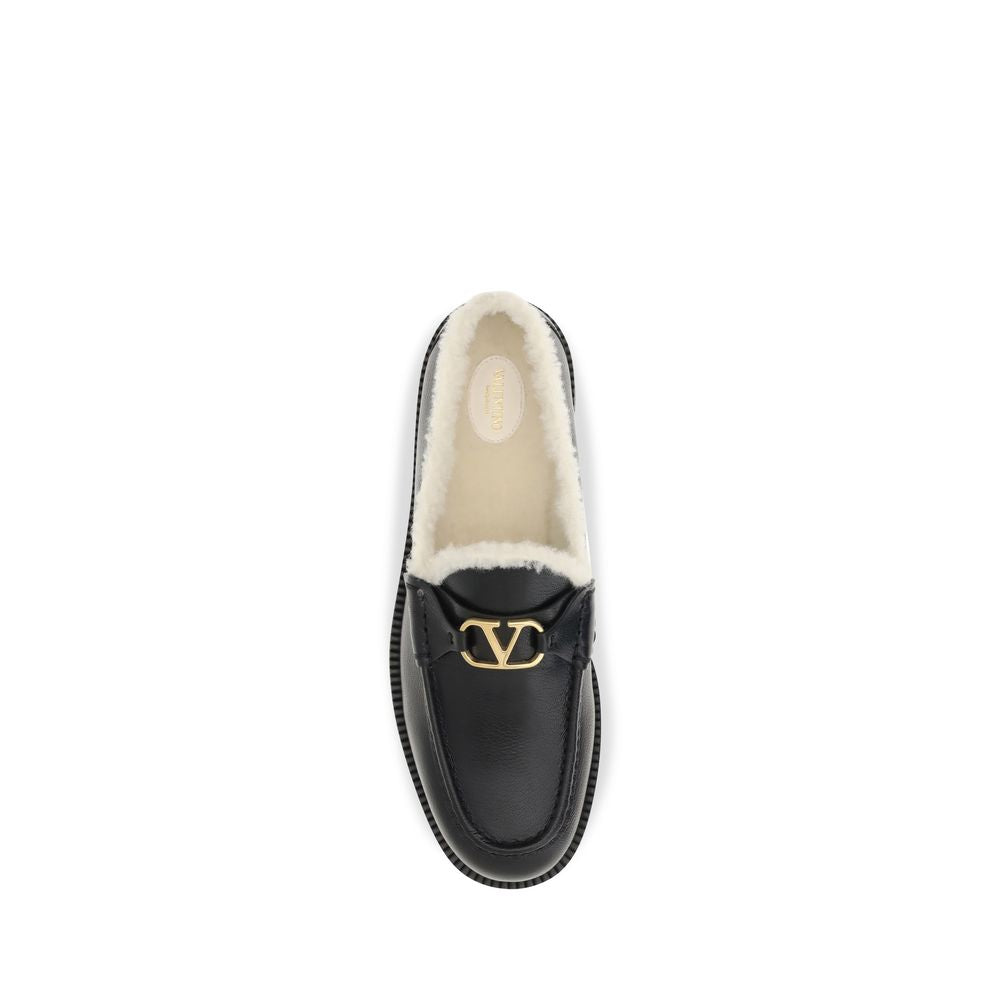 Black Calf Leather Bos Taurus Slip-On Loafers