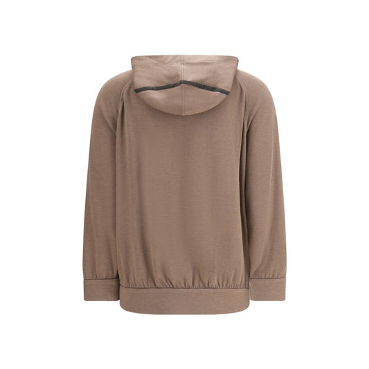 Brown Silk Sweatshirt