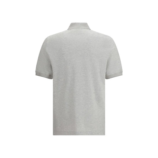 Gray Cotton Polo Shirt