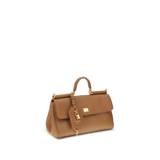 Beige Calf Leather Bos Taurus Shoulder Bag