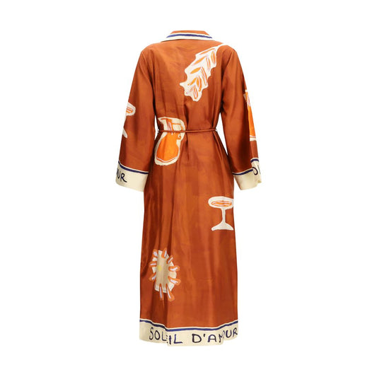 Multicolor Silk Casual Dress