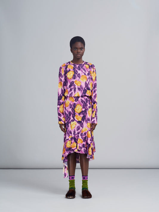 Purple Fibres Long Skirt