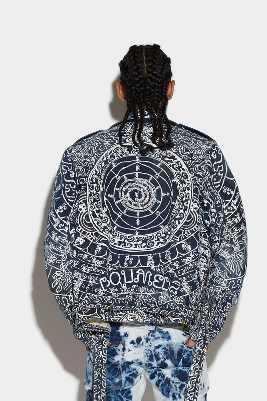 Blue Fibres Biker Jacket