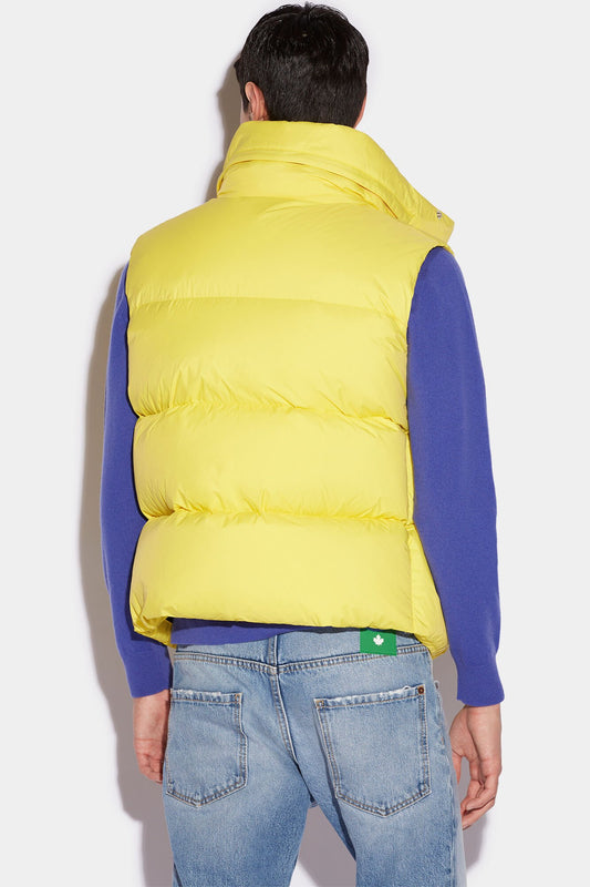 Yellow Fibres Sleveless Jacket