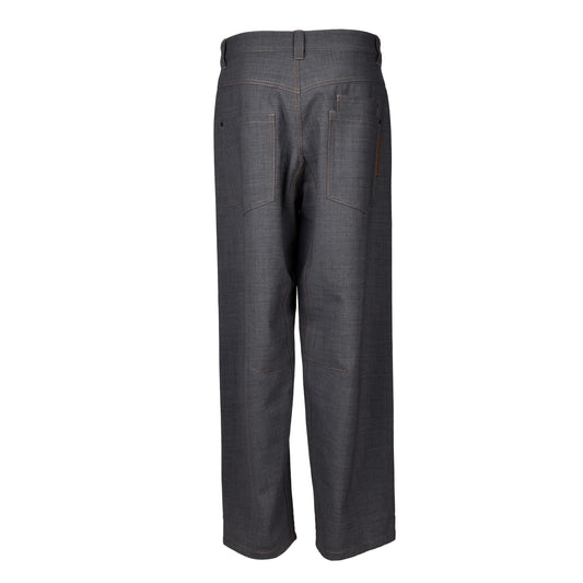 Gray Wool Casual Pants