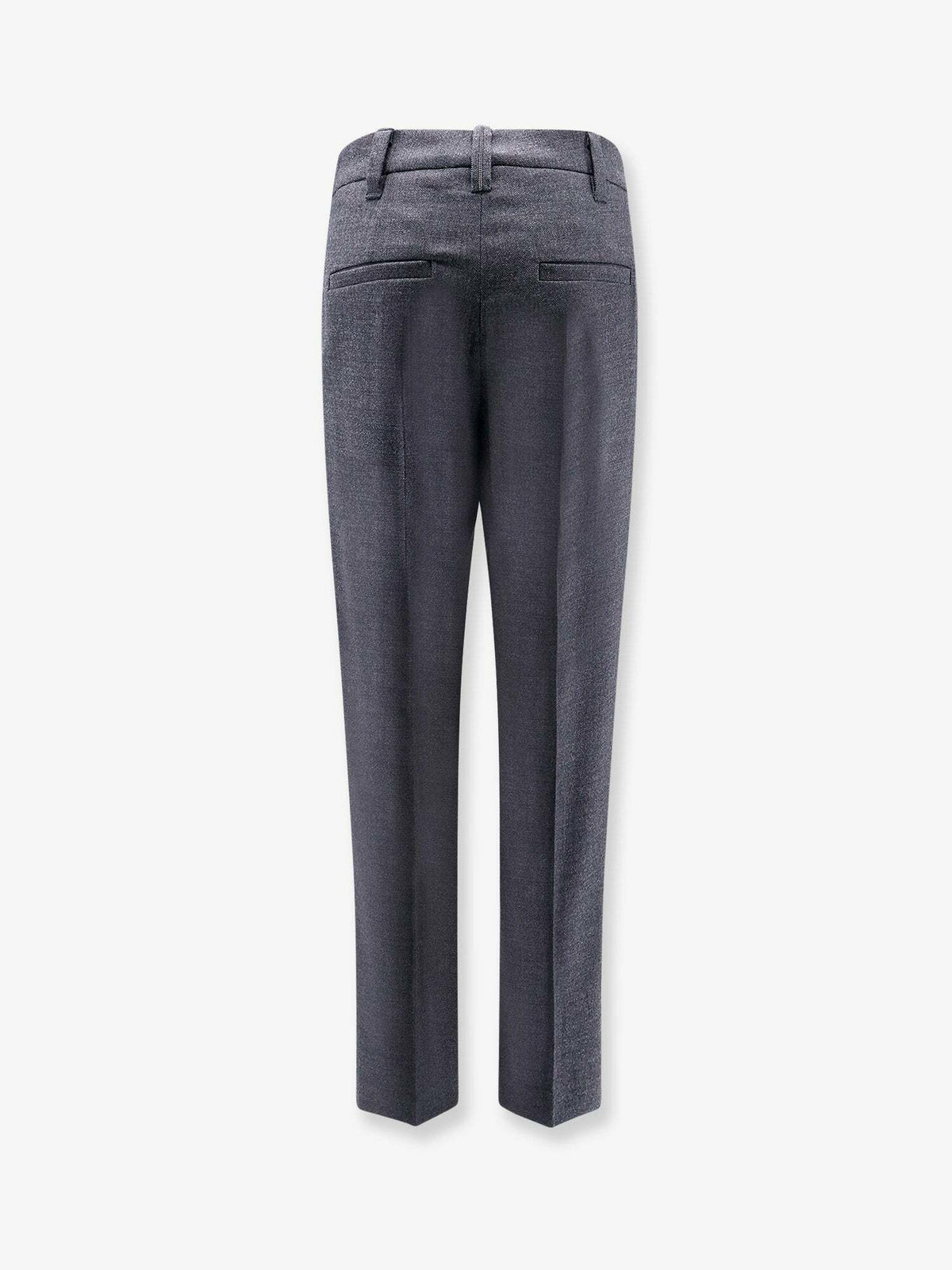 Gray Wool Casual Pants