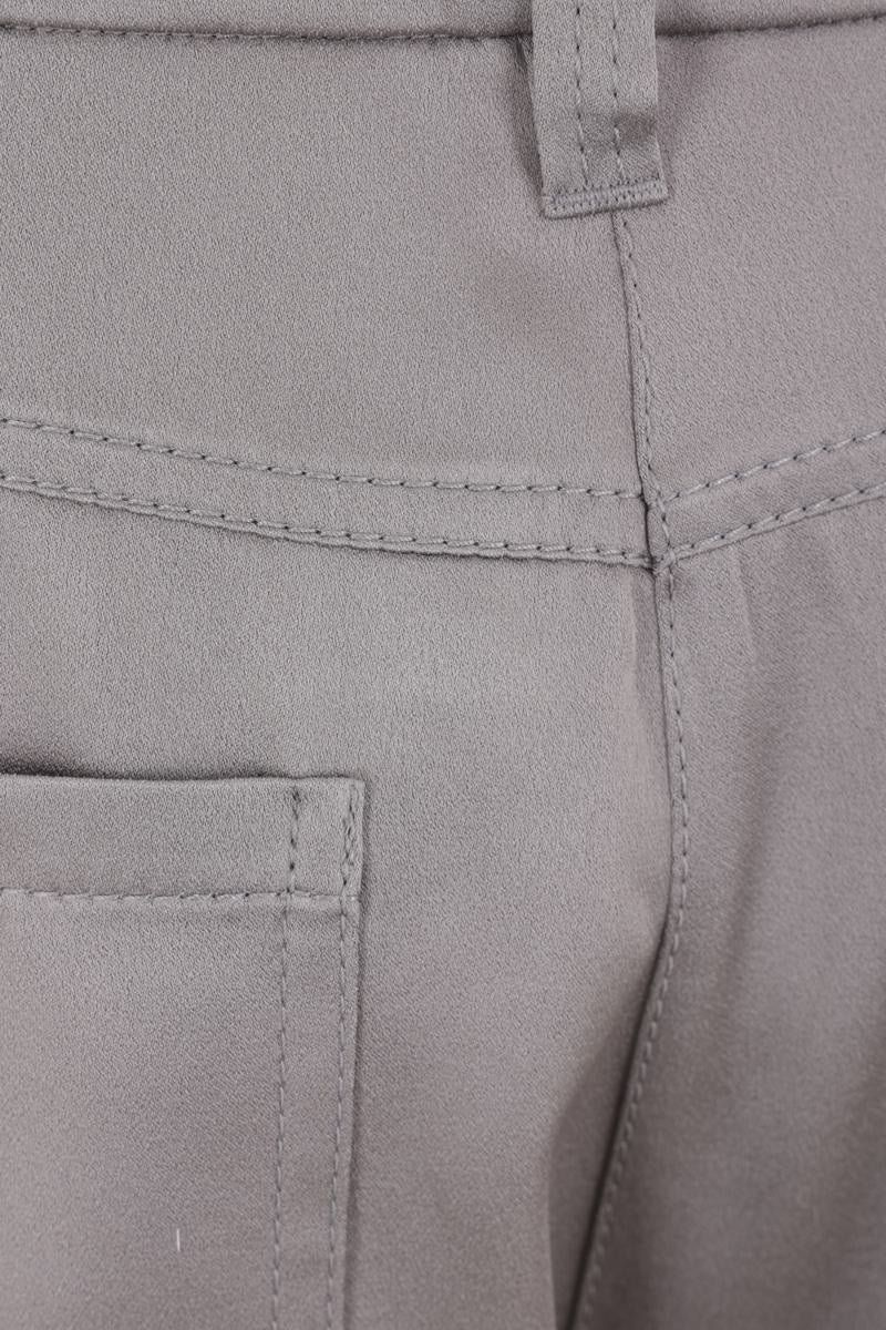 Gray Acetate Casual Pants