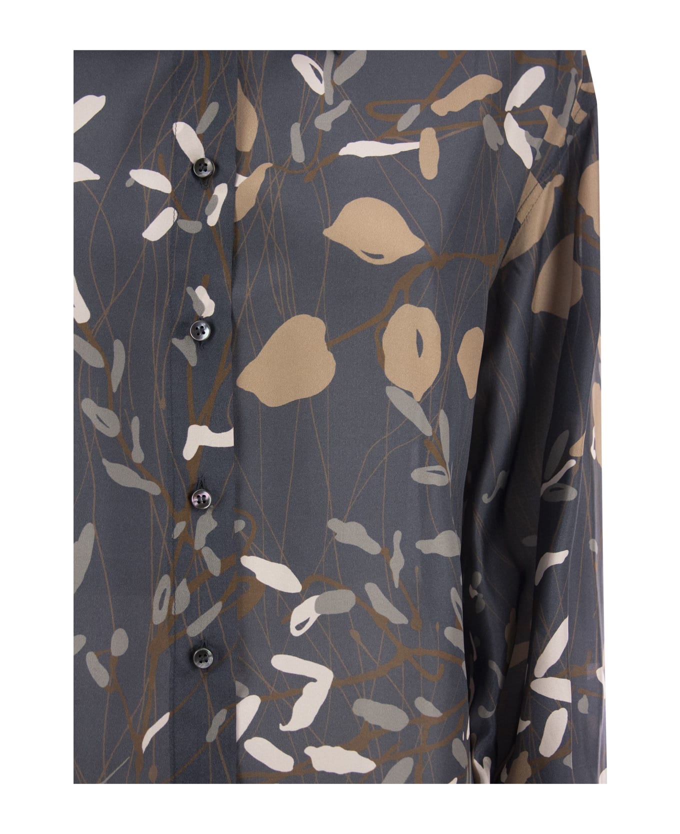 Blue Silk Pattern Shirt