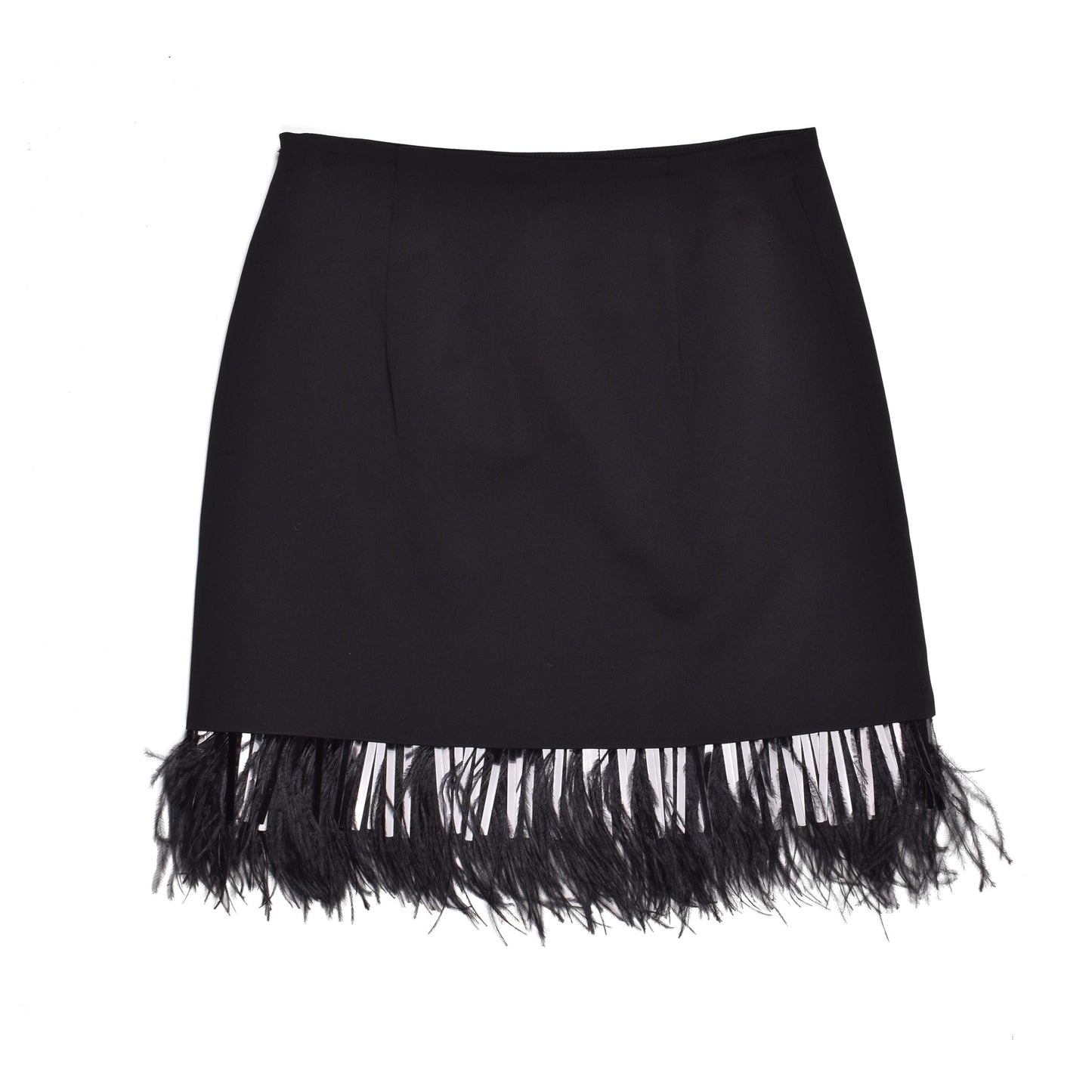 Black Acetate Mini Skirt