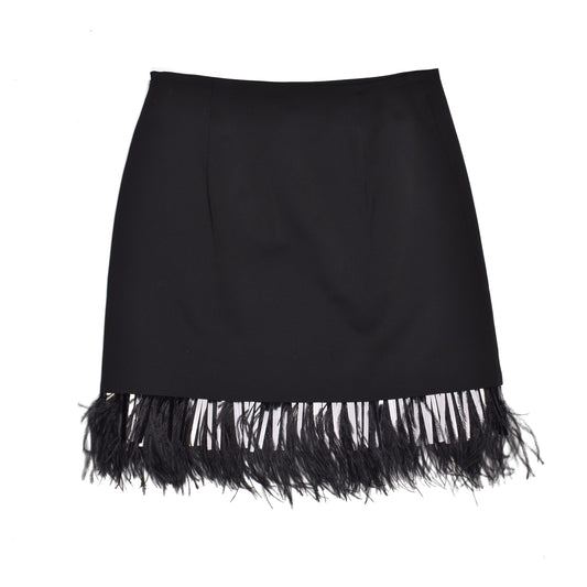 Black Acetate Mini Skirt