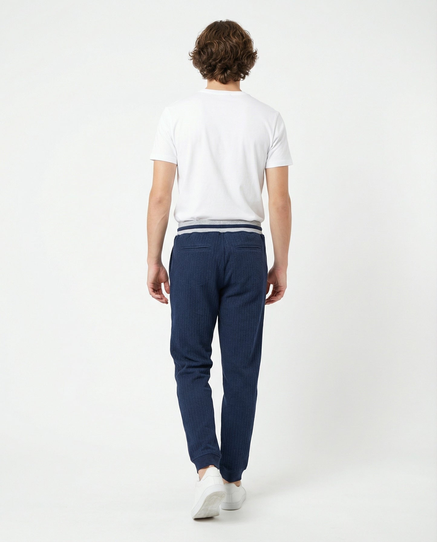 Blue Cotton Joggers (Workout Pants)