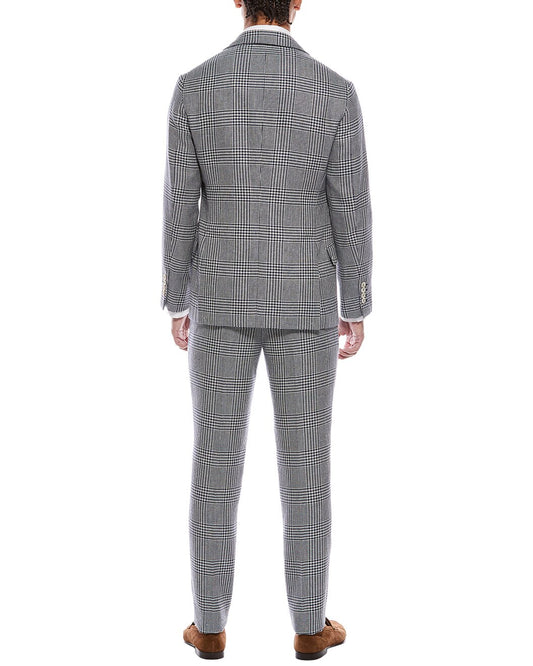 Blue Linen Two-Piece Suit