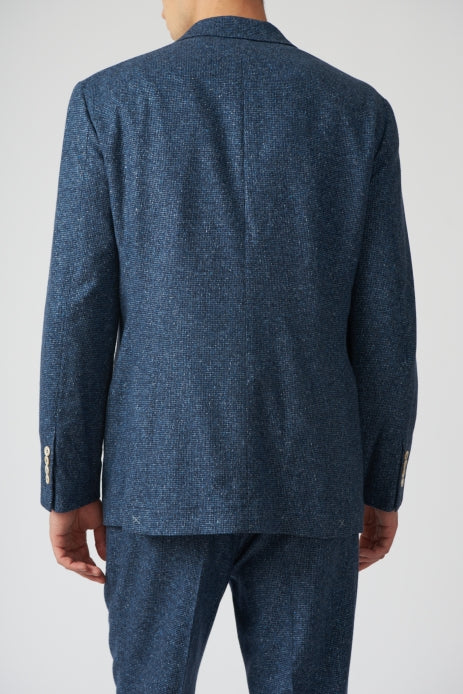 Blue Silk Two-Piece Suit